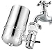 Produktbild Makalon Erweitert Chrom Wasserhahn Wasserfilter hält bis zu 3 Monate passt für Standard Wasserhähne einfache Installation kein Werkzeug Spülbecken oder Bad Mount Filtration Tap Luftreiniger