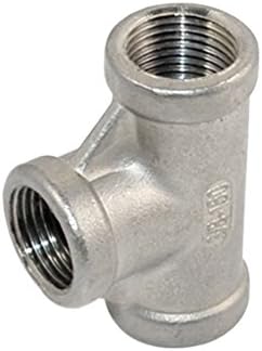T Shaped Thread 3 Way Equal Tee Coupling SS 304 3/8" NPT Female Adapter Pipe Fitting