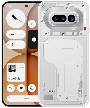 Nothing Phone (4a) - Tripla Fotocamera 50MP, Ultra Zoom 70x, Smartphone Trasparente, Batteria Lunga Durata, Ricarica Rapida 50W, AMOLED 120Hz, Glyph Bar, 12GB+256GB - Bianco