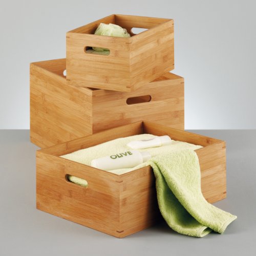 Zeller 13342 Aufbewahrungskiste L, Bamboo 40 x 30 x 21 cm - 2