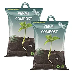 JAV Jaipur Agrigold Organic Vermicompost Fertilizer and Manure for Plants - 10 kg