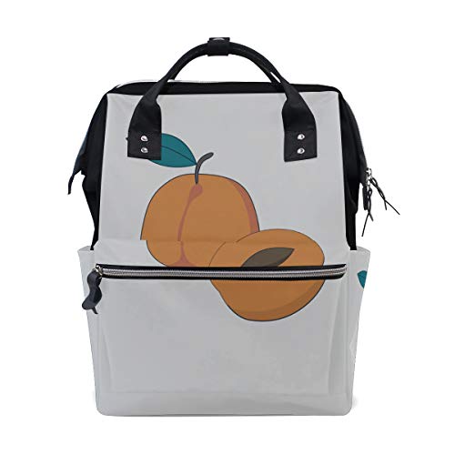 Preisvergleich Produktbild Aprikosen Cartoon Obst Große Kapazität Wickeltaschen Mama Rucksack Multi Funktionen Windel Wickeltasche Tote Handtasche Für Kinder Babypflege Reise Täglichen Frauen