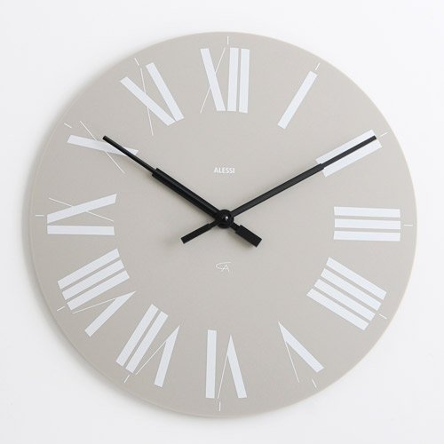 Alessi „Firenze“ Wanduhr aus ABS, Quarzwerk, grau - 2