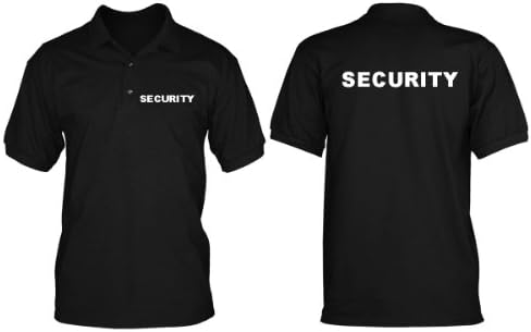 Security Printed Polo Shirt - Black - X-Large