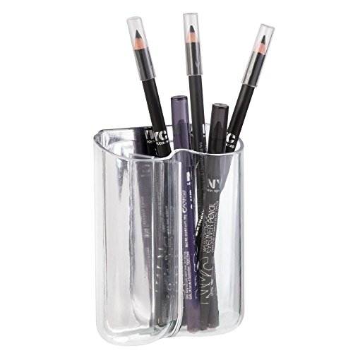 InterDesign 21820EU Affixx, Peel-and-Stick Starker Selbstklebender Una Zahnbürstenhalter für Zwei, Plastik, klar/polished, 8,84 x 3,96 x 11,86 cm - 6