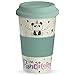 Produktbild Hope & Gloria 45371 Bambus Becher to go "I am Pandicorn", Panda Motiv, mit Silikondeckel und Wärmschutz, 40 cl
