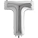 Produktbild Ballon Buchstabe T in Silber - XXL Riesenbuchstabe 100cm - für Geburtstag Jubiläum & Co - Party Geschenk Dekoration Folienballon Luftballon Namen Wörter (Buchstabe T)