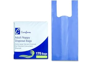 Careform Extra Large Size Adult Nappy Sacks | Strong Scented Disposal Bags for Adult Incontinence Pads | 175 Pack