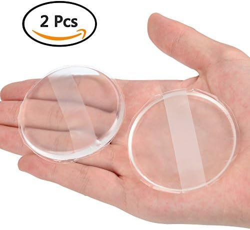 DEKOMORE 2er Silicone Powder Puff Transparent Make-Up Sponge Washable Beauty Makeup Pad Make-Up Blender for BB creams, Concealer, Powder & Lotion