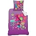 Produktbild Wende Bettwäsche Set Trolls, 135x200cm + 80x80cm, POPPY, Linon Baumwolle