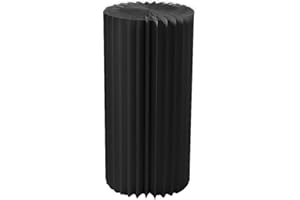 KLOCKE DEKORATIONSBEDARF Faltbare Papiersäule - Dekosäule - Vielseitig Einsetzbar als Beistelltisch, Sockel oder Blumenhocker -Platzsparend & Leicht - Ideal für Wohnzimmer, Flur & Events (schwarz, Ø30 H 40 cm)