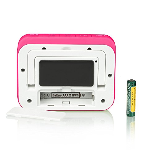 ZHPUAT Magnetischer Kurzzeitmesser Timer mit Schutzhülle aus Silikon Küchentimer Top Qualität Hochwertig Countdown/up macht Pünktlich Farbe Rosa - 5