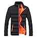 Produktbild Softshelljacke VENMO Männer Thick Bubble Coat Winter Warm Parka Hardshelljacke Slim Fit Oberbekleidung Freizeitjacke Hip Hop Urban Basic gesteppte Bomberjacke Übergangsjacke steppjacke (XL, Orange)