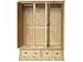 Solid Pine Triple Wardrobe, 3 Door Rustic, Rough Sawn Robe with 2 Drawers. Choice of Colours. No flat packs, No assembly (RSTRW)