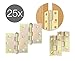 Produktbild 25x mini klein Scharniere Türangel Scharnier Messing Schrank Klappscharnier 25 mm für Schrank, Tür, Schublade, Möbel