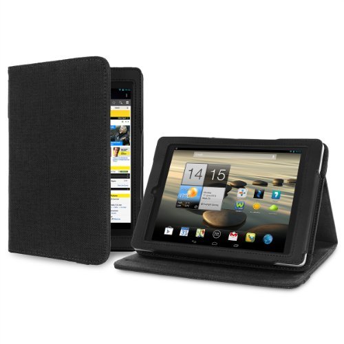 Cover-Up Schutzhülle für Acer Iconia A1-810 20 cm / 7,9 Zoll (Standfunktion, aus natürlichem Hanf), Schwarz