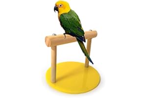 Hffheer Vogelkäfig Ständer aus Holz, für Papageien, Sitzstange, Trainingsständer, Playstand, Spielzeug, Fitnessstudio, Vogelkäfig, Spielzeug für Kleine und Mittelgroße Papageien