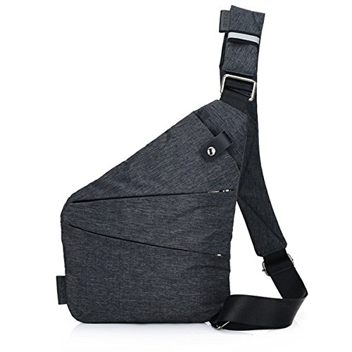 Preisvergleich Produktbild Tasche für Herren, Faway versteckte Umhängetasche, Anti-Diebstahl, Messenger Bag, Motorrad Brusttasche
