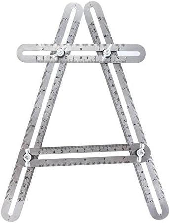 Angleizer Template tool, Stainless Steel Multi-angle Measuring Ruler Tool for Builder Engineer Craftmen Handymen