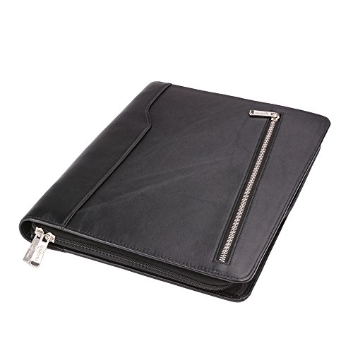 iCarryAlls Leder Laptop-Tasche Padfolio mit Organizer Taschen für Microsoft Surface Book 13,5 Zoll,Schwarz - 4