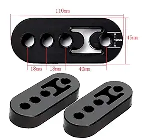 Car Muffler Bracket Mount Exhaust Rubber Hanger,UniversalHole Diameter 12mm High Density Rubber Isolator Insulator (2-Pack)