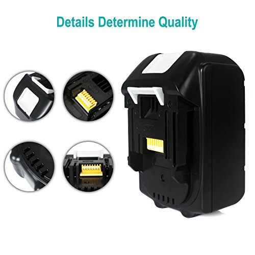 FLAGPOWER für Makita Akku 18V 5.0Ah Werkzeug Akku für Makita BL1830 BL1840 BL1850 BL1815 BL1835 194204-5 194205-3 194309-1 18V Ersatz Batterie Li-ion Accu (1 Stück 5000mAh) - 6