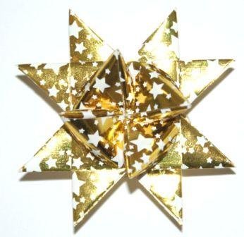 Fröbelsterne 25 mm goldfoliendruck Weihnachten 20 Streifen