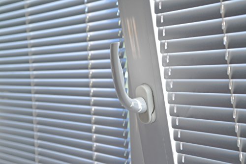 Aluminium Jalousie nach Maß, hochqualitative Wertarbeit, alle Größen und 28 Farben verfügbar, Maßanfertigung, für Fenster und Türen, Alu Jalousien, Schalusie, Fenster, Schalosien, Decken und Wandmontage (Blau, Höhe: 100cm x Breite: 40cm) - 6