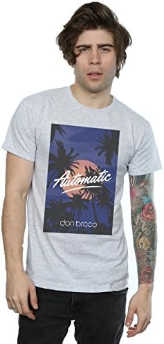 Don Broco Men's Automatic Palm Trees T-Shirt Large Heather Grey
