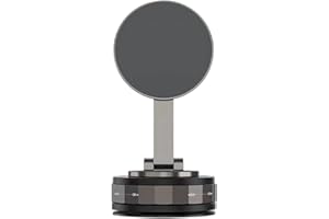 brooksnaji Magnetische Handyhalterung für, Vakuum-Magnet-Telefonständer, um 360 Grad drehbar, faltbar, für Armaturenbrett, Windschutzscheibe, Fitnessspiegel