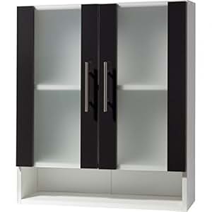 Amazon.de: Generic Hängeschrank Badezimmer Badmöbel Bad Weiß Anthrazit