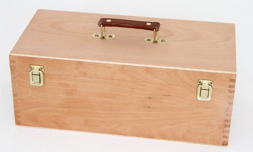 XXL Utensilienkoffer, Malkoffer, Malbox, Pinsel Schatulle Holz - 2