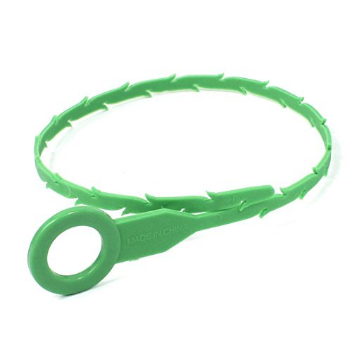 DealMux Kitchen Bathroom Sink Snake Water Drain Clog Hair Cleaner Tool Green