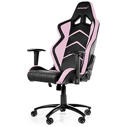 AK Racing Player Gaming Chair, Faux Leather, Black/Pink