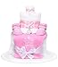 Produktbild Windeltorte Mädchen rosa Babybody "Welcome Little Princess" 1x Baby Body,1x Babysocken + Grußkarte| Geschenk Geburt| Gr 3-6 monate