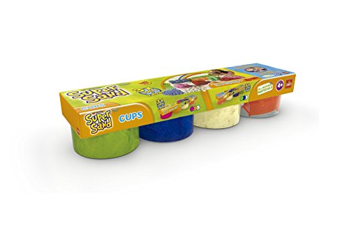Super Sand Arena - Pack de 4 botes, color azul / verde / blanco / molde (Goliath 83222006)