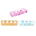 SZTARA Reusable Girls Toe Separator Chic Round Shape Silicone Manicure Pedicure Nail Art Care Tool Light Blue