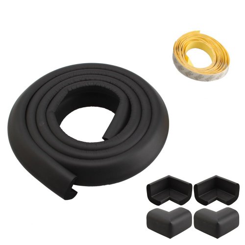Mummy Hug Baby Table Edge Guard Protector with 4 Corners (Black)