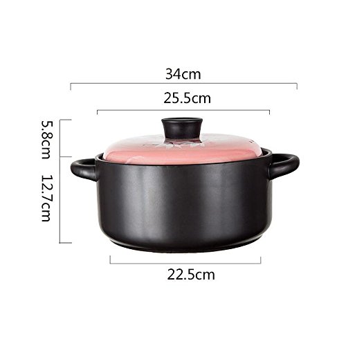 Preisvergleich Produktbild Keramikauflauf Antihaft-Hochtemperaturbeständigkeit Stein Topfisolierung Chinesischen Stil Multifunktions-Topf,25.5Cm