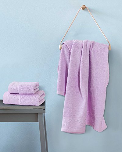Spread Spain Bamboo Hand Towel, Ultra Soft, Absorbent & Quick Dry, 360 GSM, Towel for Daily use, Gym, Pool, Travel, Sports and Yoga, 40cms x 60cms, Pack of 1 (Lavender)
