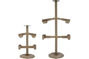 Zhongren Tactical Gear Stand Helmet Vest Belt Tree Rack Display Holder Adjustable Organizer for Military Training Easy to Install & Remove Used in Indoor Home Garage Shop Counter (Tan)