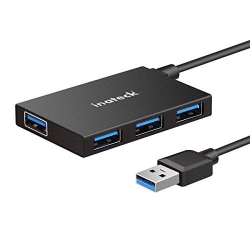 Inateck Hub USB 3.0 4-Port Ultra dünn, Aluminium Hub mit Datentransfer bis zu 5GB/S