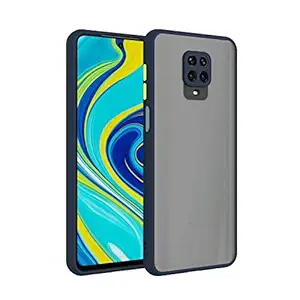 Indiacase Smoke for Poco M2 Pro Case, Poly-Chromatic Independent Button Matte Finish Back Shockproof Protective Anti Scratch Cover Case Designed for Poco M2 Pro (Blue)