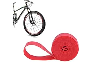 DIOCHE Fond de Jante de Vélo, Bande Anti Crevaison Velo, 2 Pièces Ruban de Jante de Vélo Revêtement Intérieur De Protection De Pneu De Tube De Bicyclette en PVC Accessoire de Vélo Rouge (26inch)