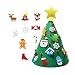 Produktbild Mignon84Cook 3D DIY Filz Weihnachtsbaum mit 18 Stück Weihnachten Ornamente, Puppe geformt Dekorationen Geschenk Zubehör