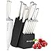 Produktbild Emojoy Messerblock, Messerset, mit Holzblock und ABS Griff, persönliche Farbe Profi Messerblock Set, 15-teilig (Weiß)