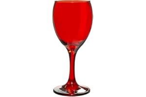Pasabahce Lot de 6 Verres impériaux en Verre Rouge cl 19,8