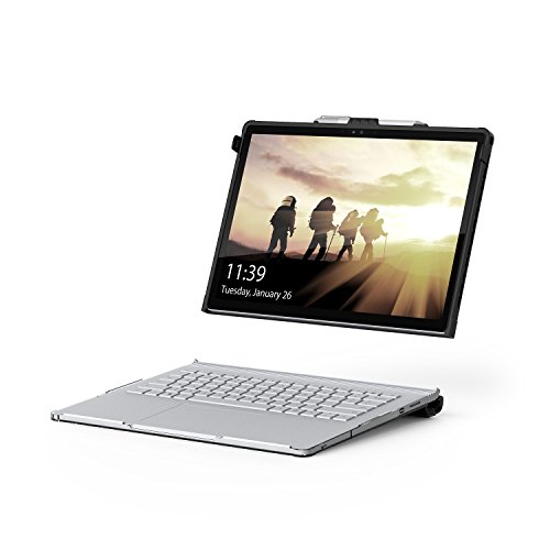 Urban Armor Gear Hardcase für Microsoft Surface Book – transparent [Microsoft zertifiziert | Lüftungsschlitzaussparungen | Pen Halterung | Stoßfest] – SFBK-ICE - 3