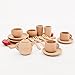Produktbild Coskiss Holz Buche Baby Besteck Tasse Tray Baby Geschenk Set Portable hölzerne Montessori Spielzeug inspiriert Kleinkind vorgeben Spiel Küche Perlen (Geschirr)