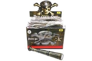 Schnooridoo 6 x Fernrohr Pirat 20 cm Piraten Seeräuber Schatzsuche Mitgebsel Kindergeburtstag